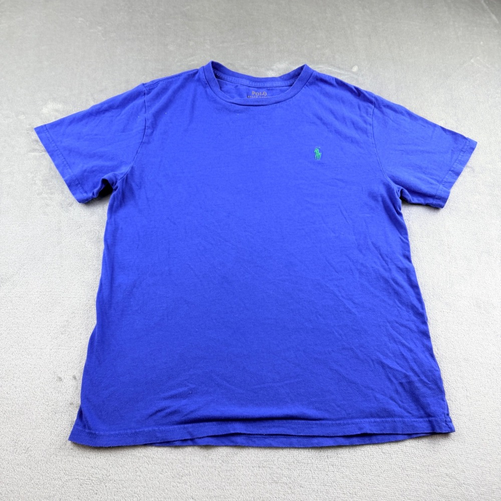 Polo Ralph Lauren Boys Blue Short Sleeve T-Shirt Size L 14-16